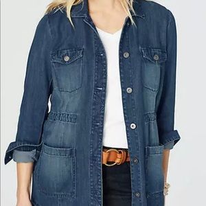J Jill drawstring light jean jacket